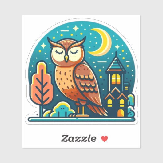 Mitternachtsvogel, kundenspezifisch geschnitten Vi Aufkleber (Blatt)