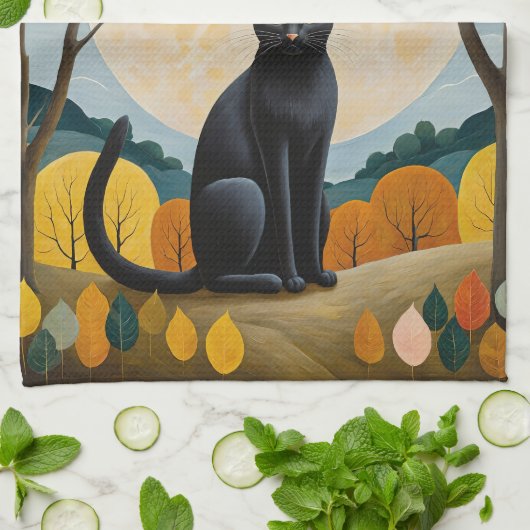 Mitternachtswächter Geschirrtuch (Gefaltet)