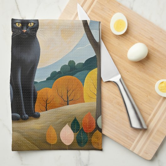 Mitternachtswächter Geschirrtuch (Viertel Falte)