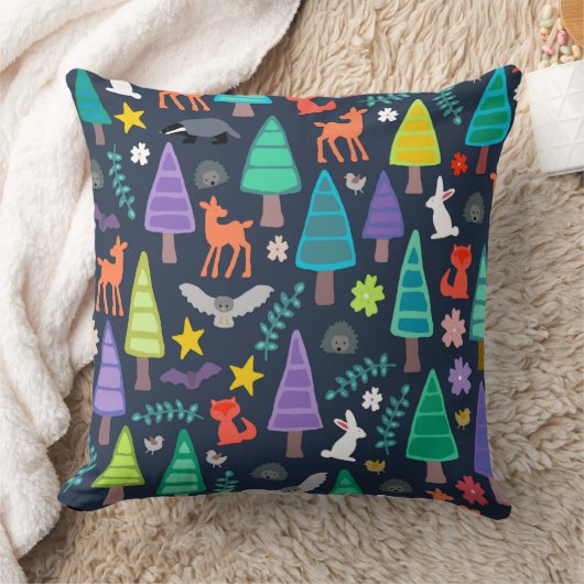 Mitternachtswald Kissen (Decke)