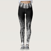 Mitternachtswaldschwarzweiss-Leggings Leggings (Vorderseite)