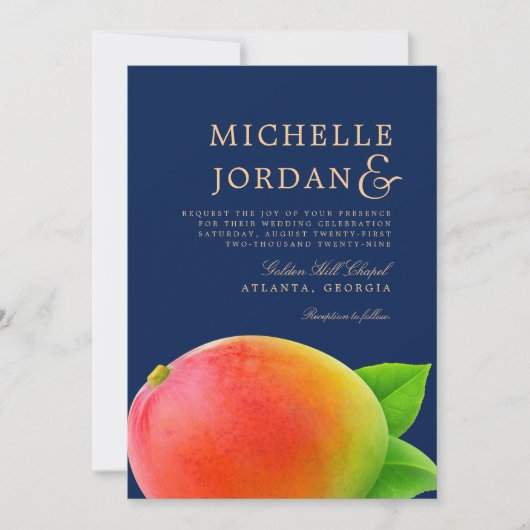 MitternachtsWedding Feier der mango-| laden ein Einladung (Vorderseite)