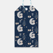 Mitternachtsweihnachten | Navy, Silber & Gold Geschenkanhänger (Rückseite)