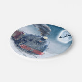 Mitternachtsweihnachtszug mit Mädchen und Sankt Pappteller (Schrägansicht)