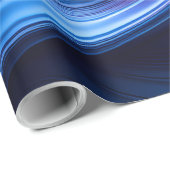 Mitternachtswellen – Eleganter Abstrakter Flow Pap Geschenkpapier (Rolleneckpunkt)
