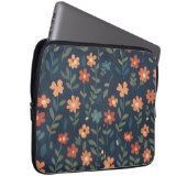 Mitternachtswiese handgemaltes Blumenmuster Laptopschutzhülle (Vorne Rechts)