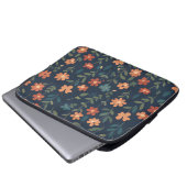 Mitternachtswiese handgemaltes Blumenmuster Laptopschutzhülle (Vorne Knopf)