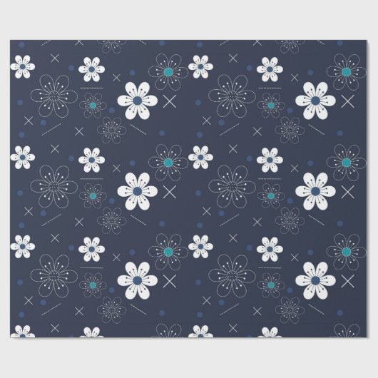 Mitternachtswinterpapier für Blume Geschenkpapier (Flach)