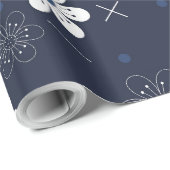 Mitternachtswinterpapier für Blume Geschenkpapier (Rolleneckpunkt)