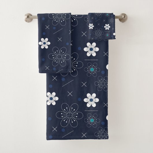Mitternachtswinters Blume Badetuch Set (Insitu)
