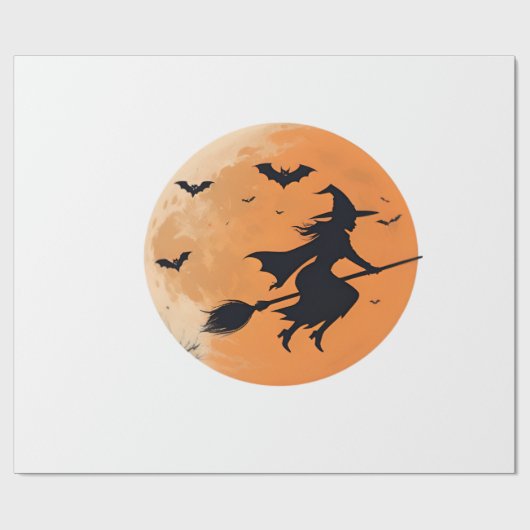 Mitternachtswitz im Himmel Geschenkpapier (Flach)