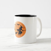 Mitternachtswitz im Himmel Zweifarbige Tasse (VorderseiteRechts)