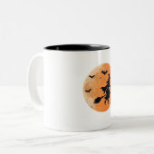 Mitternachtswitz im Himmel Zweifarbige Tasse (Vorderseite Links)