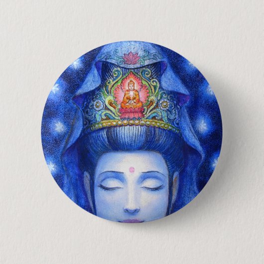 MitternachtsZen-Meditation Kuan Yin Button (Vorderseite)