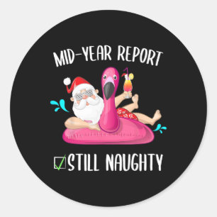Mittjahresbericht Immer noch unartig Weihnachten i Runder Aufkleber
