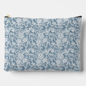 MITTLBLAU MIT WEISSER FLÄCHE INTRIZIEREN AUSSEHEN ZUBEHÖRTASCHE (Vorderseite)