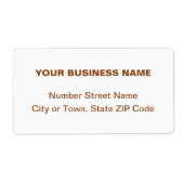 Mittlere Auslieferung von Schlichtem Text in braun (Vorne)