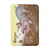 Mittlere Badmatte schlammige Flusspferde Badematte (Vorderseite Vertikal)