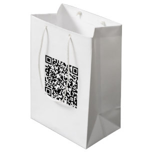Mittlere Bag mit QR-Code für die Werbeaktion von M Geschenktüte
