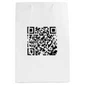 Mittlere Bag mit QR-Code für die Werbeaktion von M Mittlere Geschenktüte (Vorderseite)