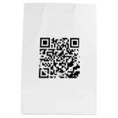 Mittlere Bag mit QR-Code für die Werbeaktion von M Mittlere Geschenktüte (Rückseite)