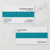 Mittlere Band - Kreislauf - Schwarz auf Aqua Blue  Visitenkarte (Vorne/Hinten)