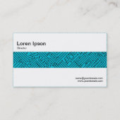 Mittlere Band - Kreislauf - Schwarz auf Aqua Blue Visitenkarte (Rückseite)