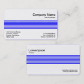 Mittlere Band - Linien - Blau Visitenkarte (Vorne/Hinten)