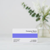 Mittlere Band - Linien - Blau Visitenkarte (Stehend Vorderseite)