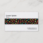 Mittlere Band - Shards - Farbe 02 auf schwarz Visitenkarte (Rückseite)