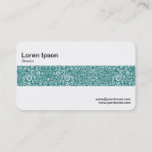 Mittlere Band - Spiralen Abstrakt - Moss Green Visitenkarte (Rückseite)