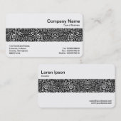 Mittlere Band - Spiralen Abstrakt - Schwarz Visitenkarte (Vorne/Hinten)