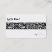 Mittlere Band - Spiralen Abstrakt - Schwarz Visitenkarte (Rückseite)