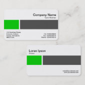 Mittlere Band - Zwei Töne 02 - Grün und Grau Visitenkarte (Vorne/Hinten)