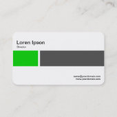 Mittlere Band - Zwei Töne 02 - Grün und Grau Visitenkarte (Rückseite)