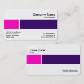 Mittlere Band - Zwei Töne 02 - Lila, rosa und dp Visitenkarte (Vorne/Hinten)