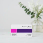 Mittlere Band - Zwei Töne 02 - Lila, rosa und dp Visitenkarte (Stehend Vorderseite)