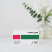 Mittlere Band - Zwei Töne 02 - Rot und Grün Visitenkarte (Stehend Vorderseite)