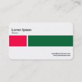 Mittlere Band - Zwei Töne 02 - Rot und Grün Visitenkarte (Rückseite)