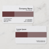 Mittlere Band - zwei Töne - braune Farbtöne Visitenkarte (Vorne/Hinten)