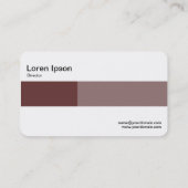 Mittlere Band - zwei Töne - braune Farbtöne Visitenkarte (Rückseite)