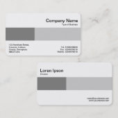 Mittlere Band - Zwei Töne - Grauschattierungen Visitenkarte (Vorne/Hinten)