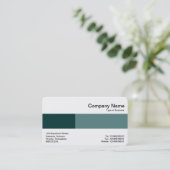 Mittlere Band - Zwei Töne - Grüne Farbtöne Visitenkarte (Stehend Vorderseite)
