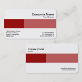 Mittlere Band - Zwei Töne - Schatten von Brick Red Visitenkarte (Vorne/Hinten)