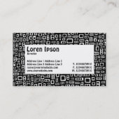 mittlere Bezeichnung - Abstrakte Rechtecke Visitenkarte (Rückseite)