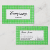 mittlere Bezeichnung - Grüne Netzstruktur über Wei Visitenkarte (Vorne/Hinten)