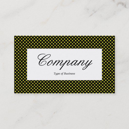 mittlere Bezeichnung - Netzstruktur über Gelb Visitenkarte (Vorderseite)