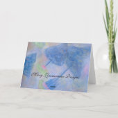 Mittlere blaue Bäume Danke Karte (Rückseite)