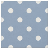 Mittlere blaue Polka-Punkte Stoff (Nahaufnahme)