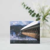 Mittlere Brücke Woodstock im Winter Postkarte (Stehend Vorderseite)